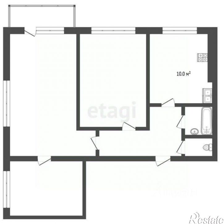 3-комн квартира улица Волкова, 4 к2,  д. 4 к2