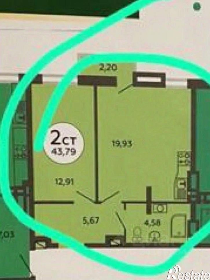 1-комн квартира Таврическая улица, 4,  д. 4