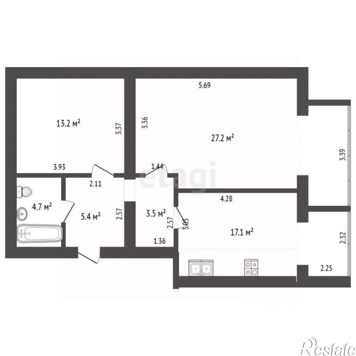 2-комн квартира проспект Горшкова, 2А,  д. 2А