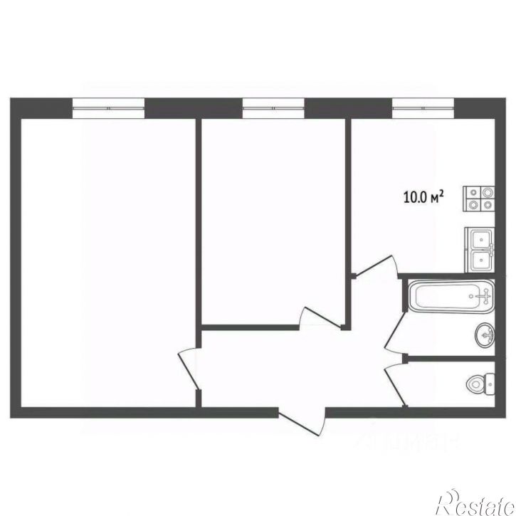2-комн квартира ул Капустина, 26 1,  д. 26 1,  к. 1