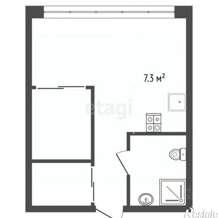 1-комн квартира Береговая улица, 6,  д. 6