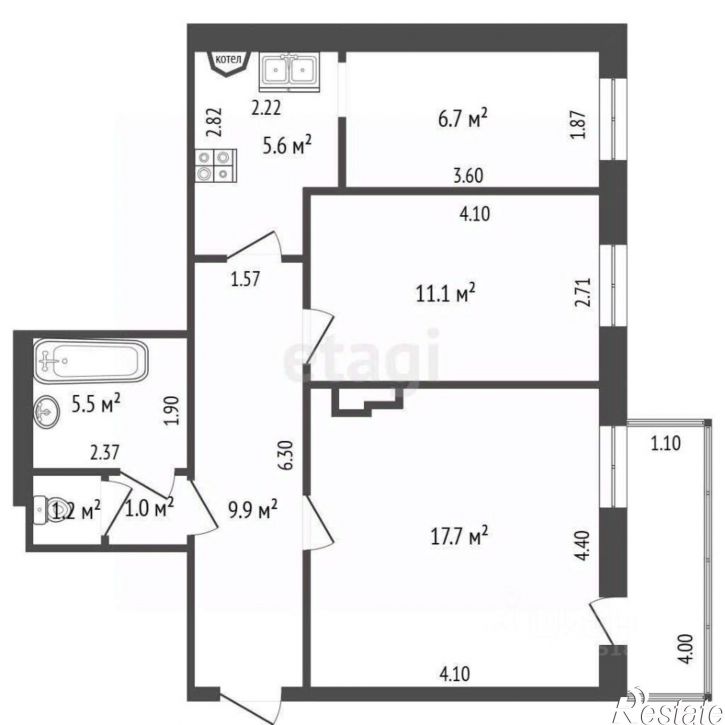 3-комн квартира пер Семашко, 74,  д. 74