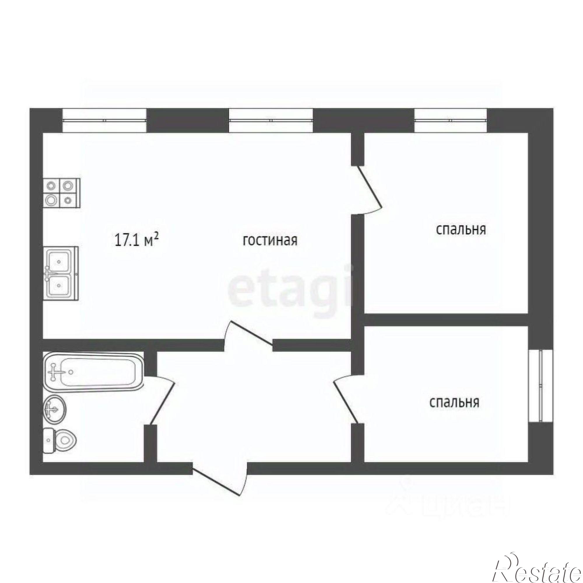 Купить квартиру за 16 200 000 рублей на Инструментальная улица, 3