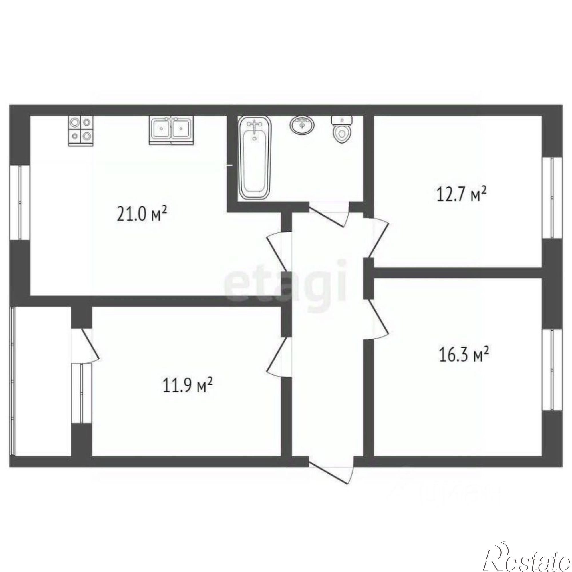 Купить квартиру за 11 956 000 рублей на улица Еляна, 40