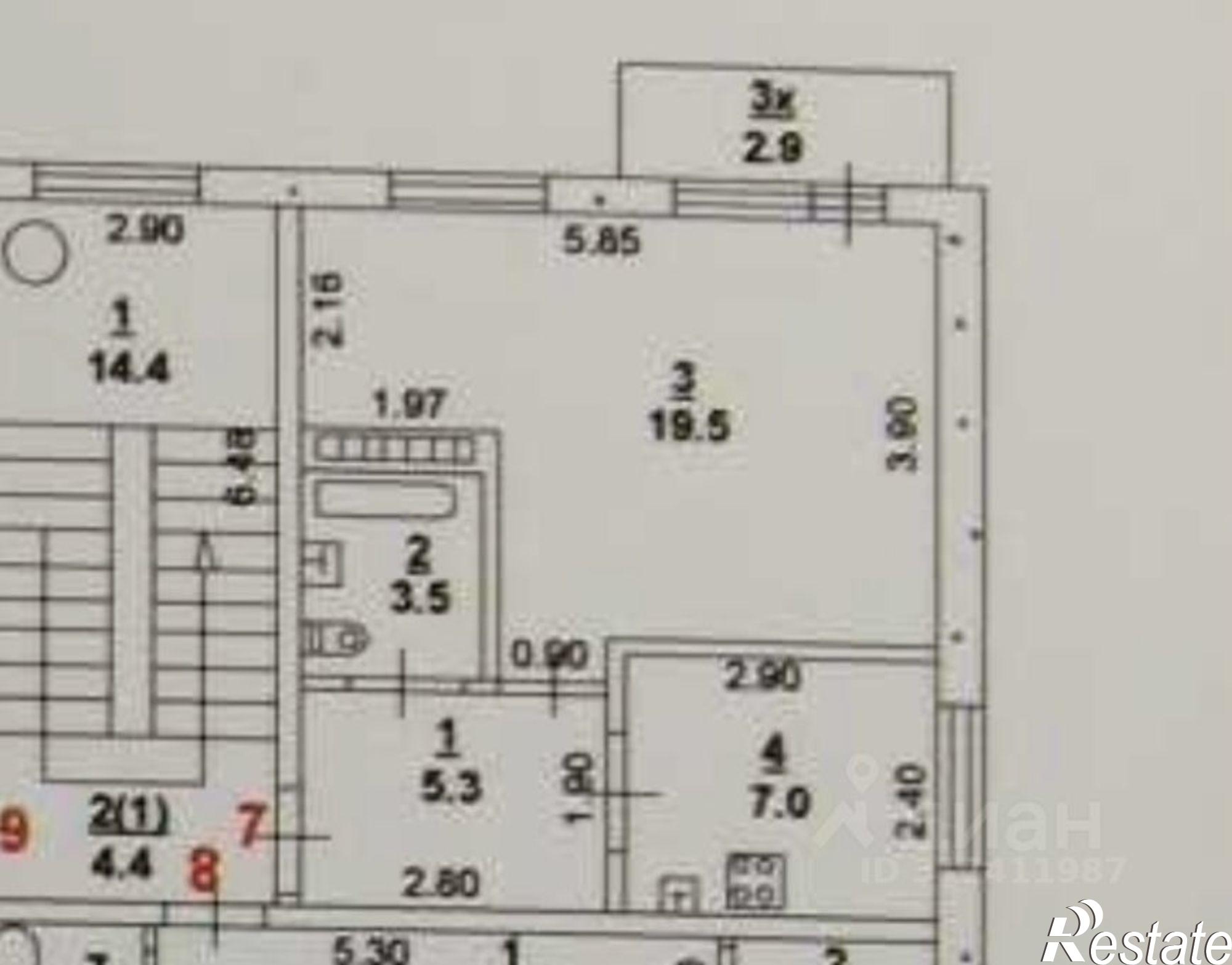 Купить квартиру за 2 899 000 рублей на проспект 40-летия Победы, 65 к14