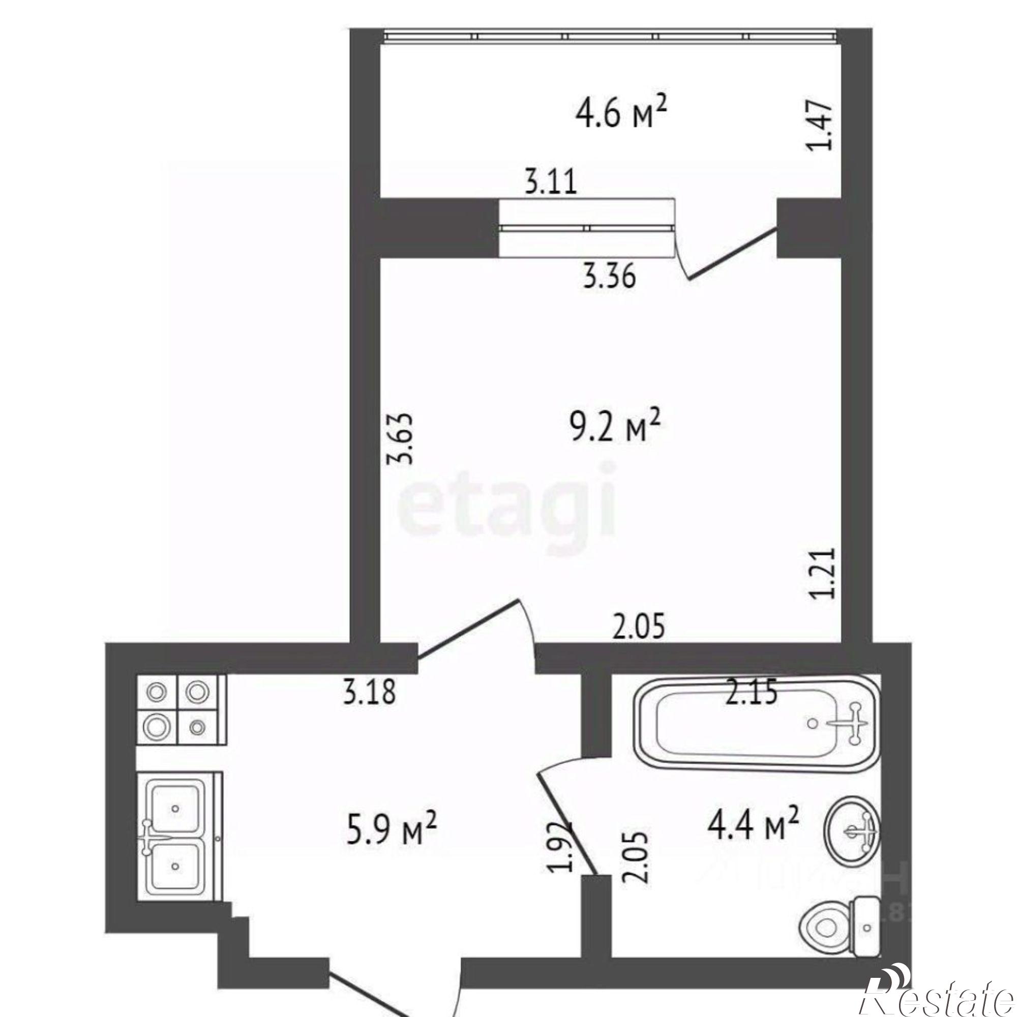 Купить квартиру за 3 550 000 рублей на улица Шаповалова, 1Г с2
