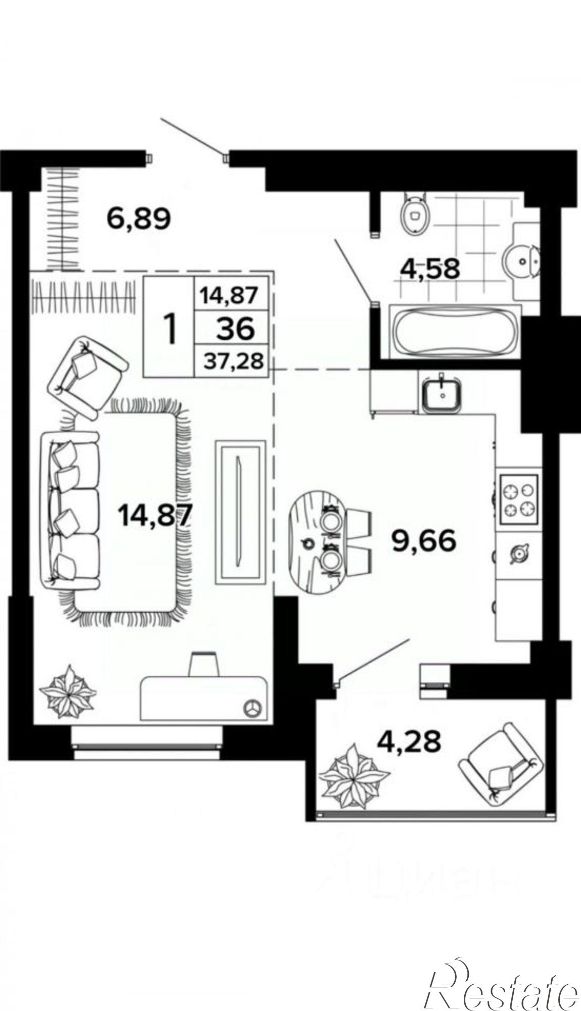 Купить квартиру за 5 300 000 рублей на 30-я линия, 69