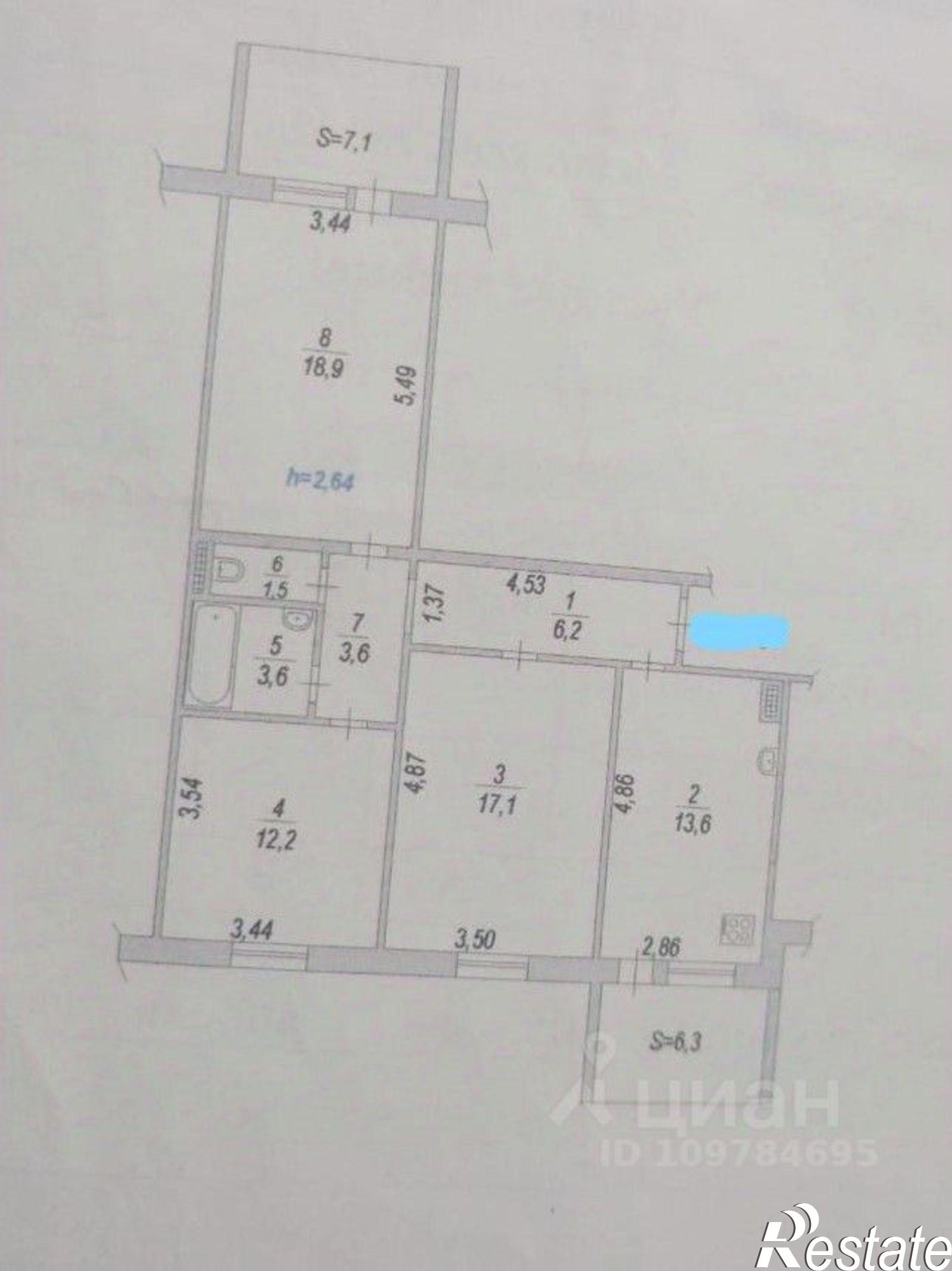 Купить квартиру за 11 300 000 рублей на улица Мечникова, 142А