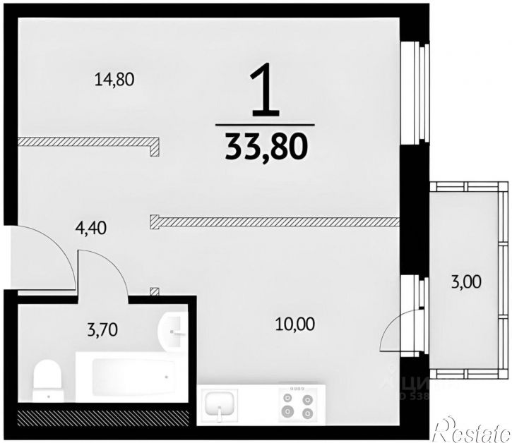 1-комн квартира
