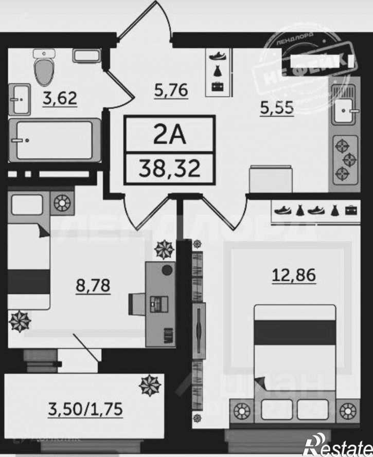 2-комн квартира Башкирская улица, 10А,  д. 10А
