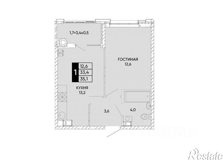 1-комн квартира Ростов-на-Дону г., Кировский