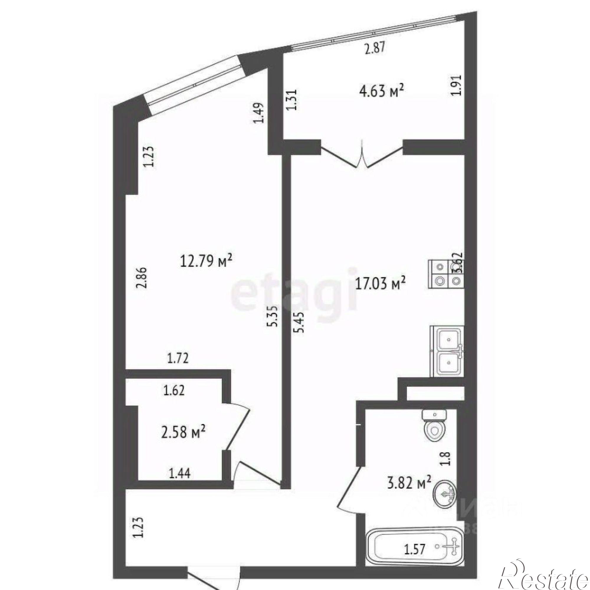 Купить квартиру за 7 500 000 рублей на Привокзальная улица, 3/1