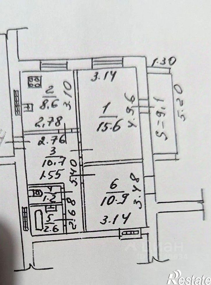 2-комн квартира проспект Королёва, 30,  д. 30