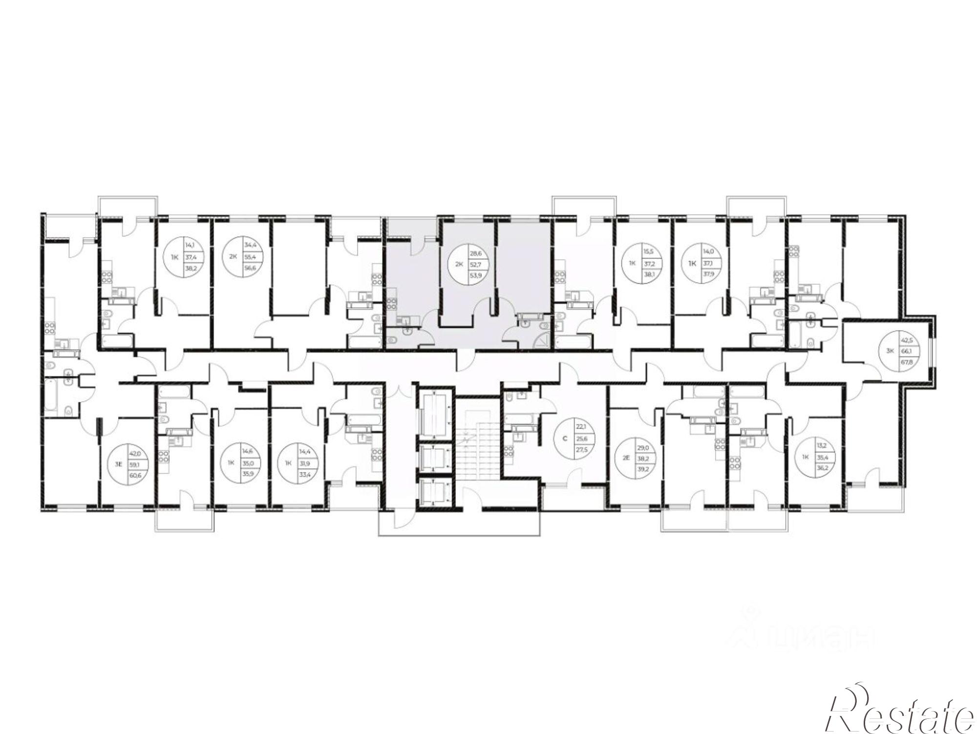 Купить квартиру за 7 405 860 рублей на Театральный пр-кт, 62