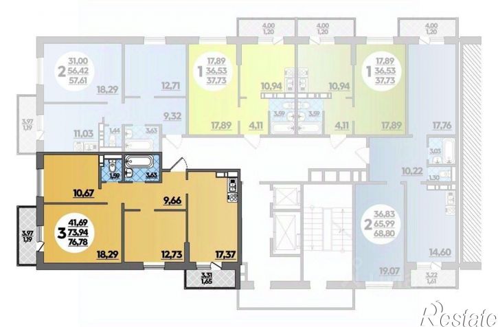 3-комн квартира в новом доме ул Уланская, 17 1,  д. 17 1,  к. 1