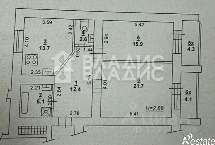 2-комн квартира Ростов-на-Дону, Западный