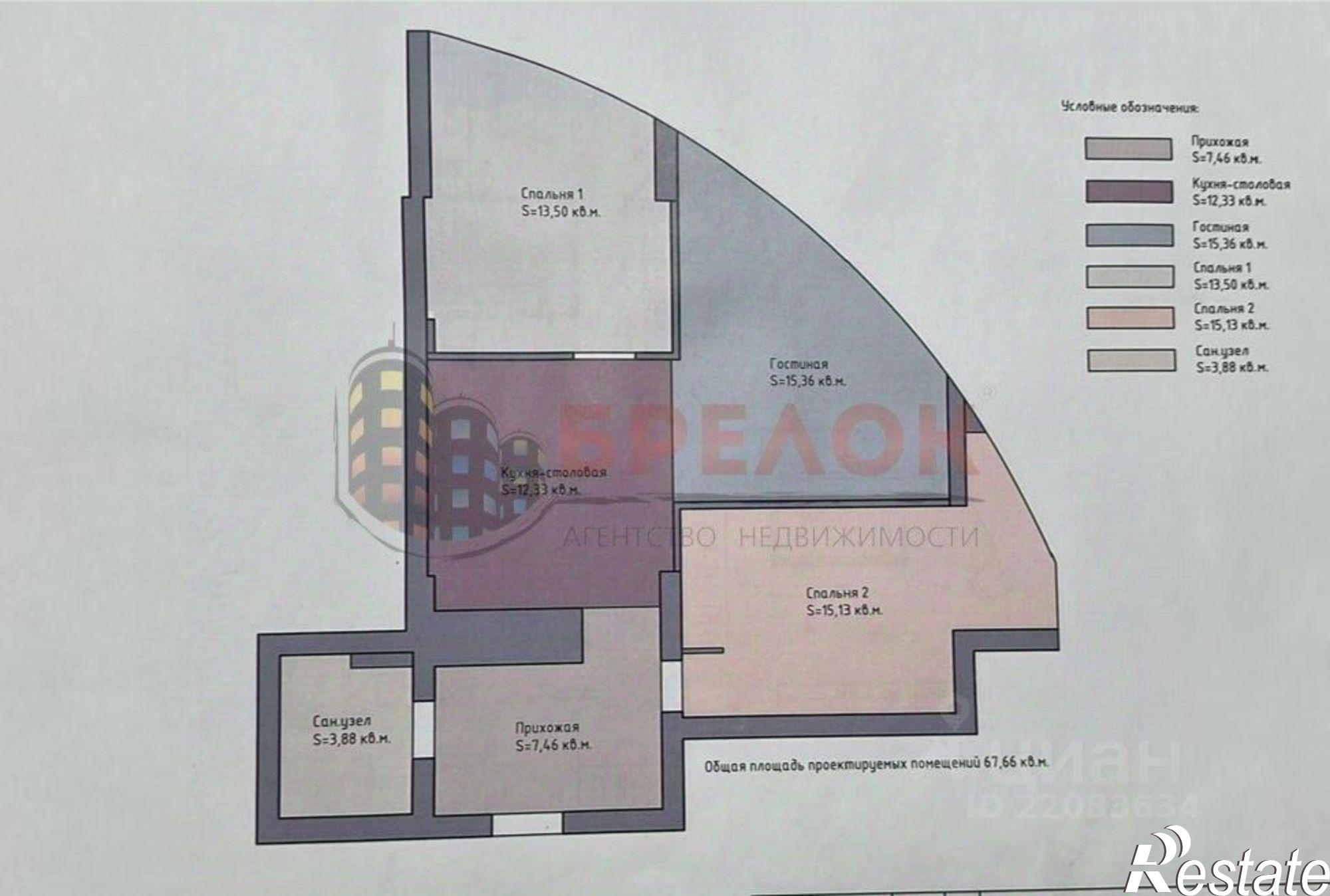 Купить квартиру за 21 999 000 рублей на Будённовский проспект, 2А