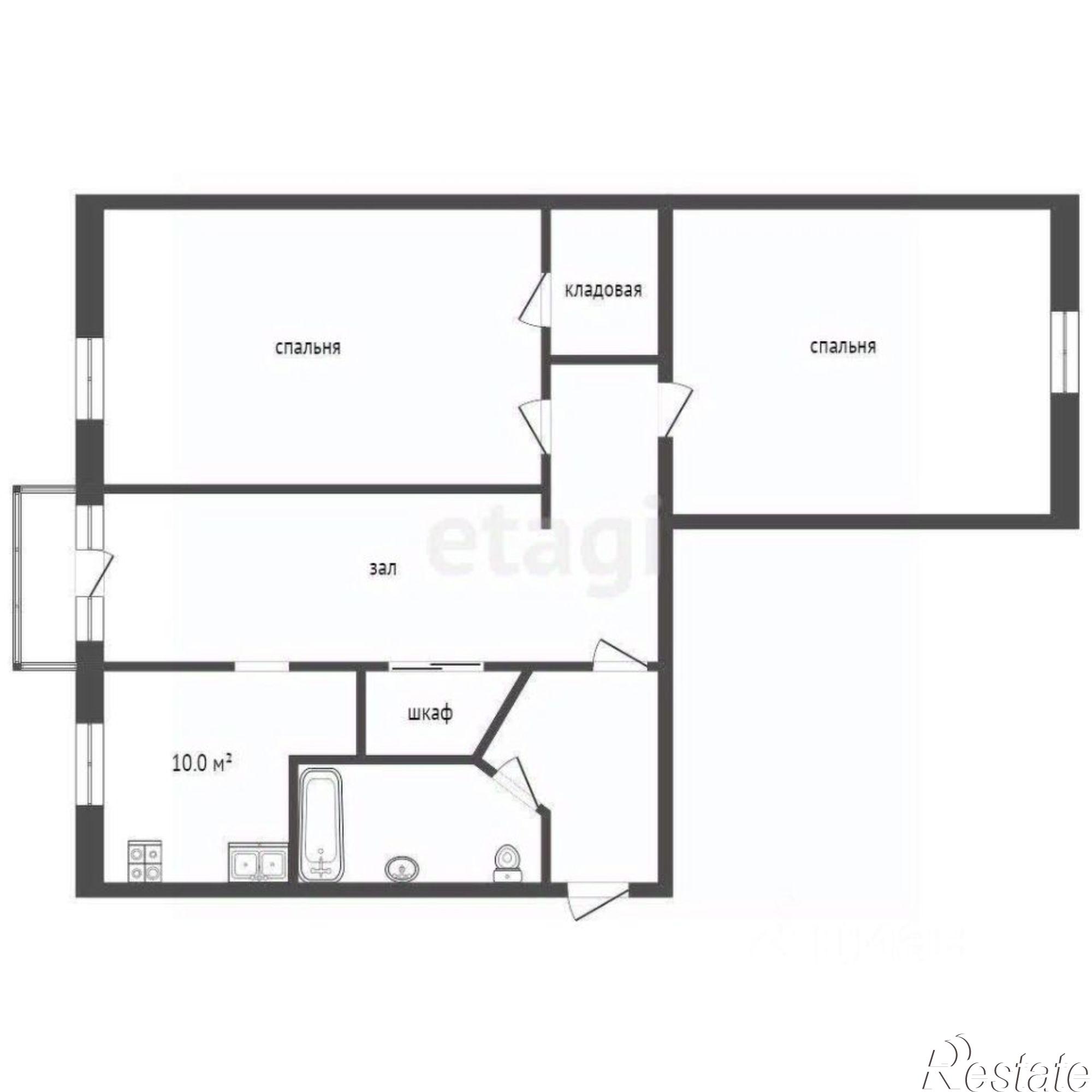 Купить квартиру за 5 300 000 рублей на Коммунистический пр-кт, 25/3