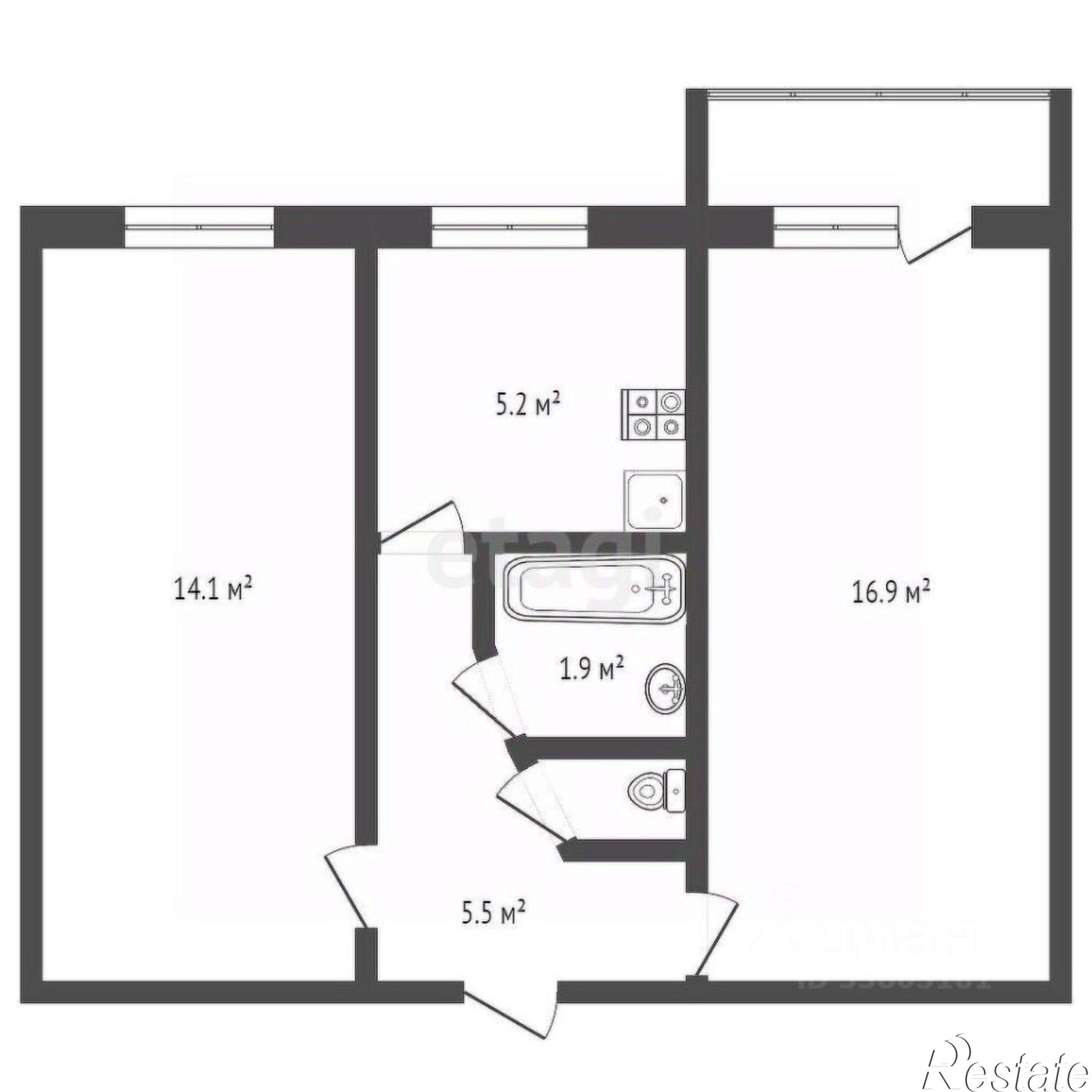 Купить квартиру за 7 100 000 рублей на ул Герасименко, 17 4