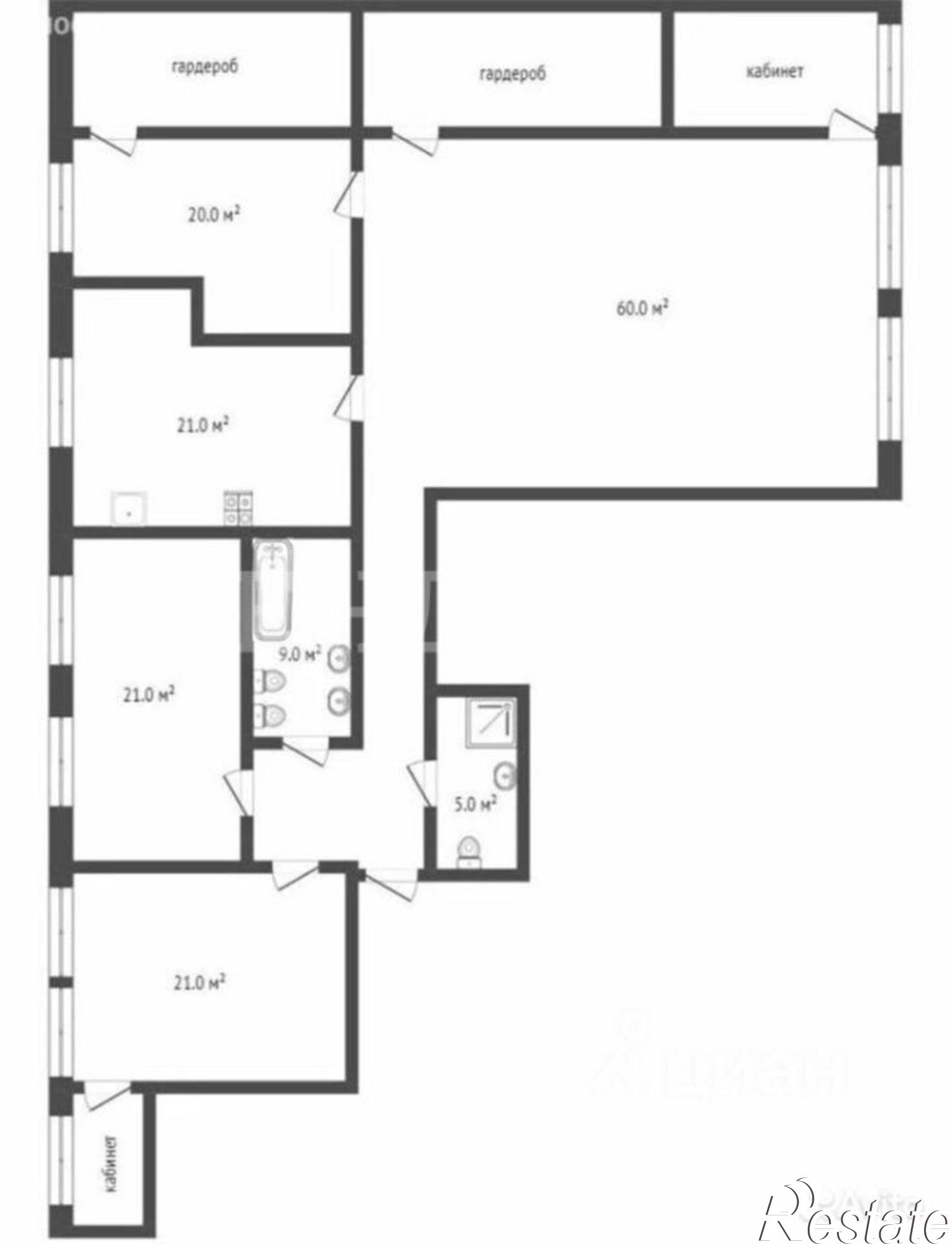 Купить квартиру за 50 000 000 рублей на Буденновский пр-кт, 2а/23б