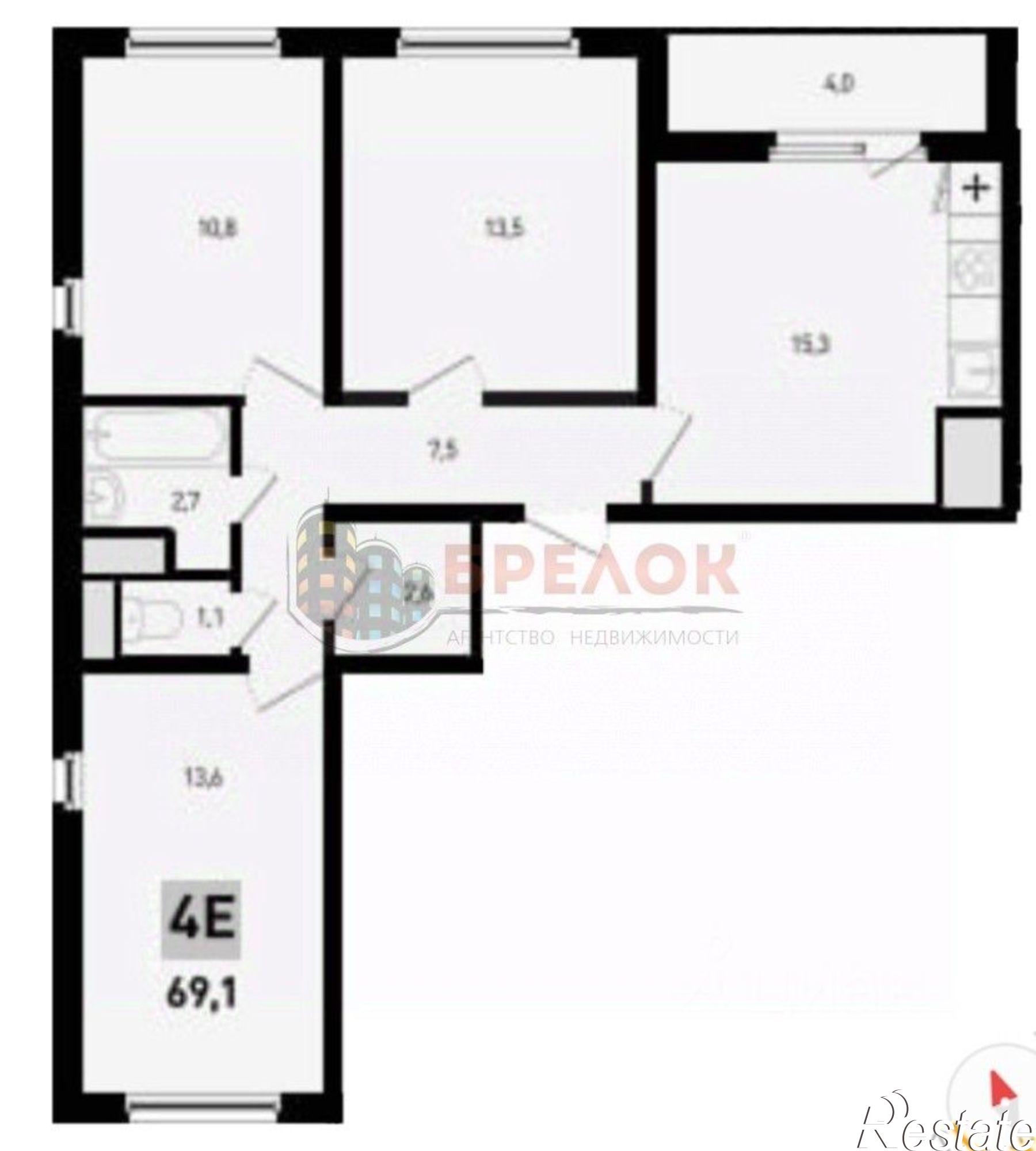 Купить квартиру за 7 400 000 рублей на ул Ткачева, 16