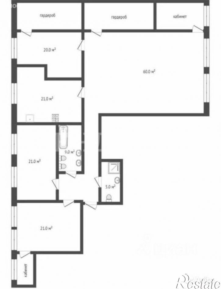 5-комн квартира Буденновский пр-кт, 2а/23б,  д. 2а/23б