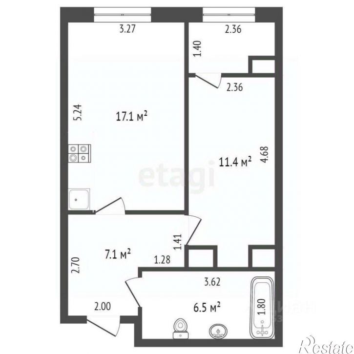 1-комн квартира ул Тельмана, 110 2,  д. 110 2,  к. 2