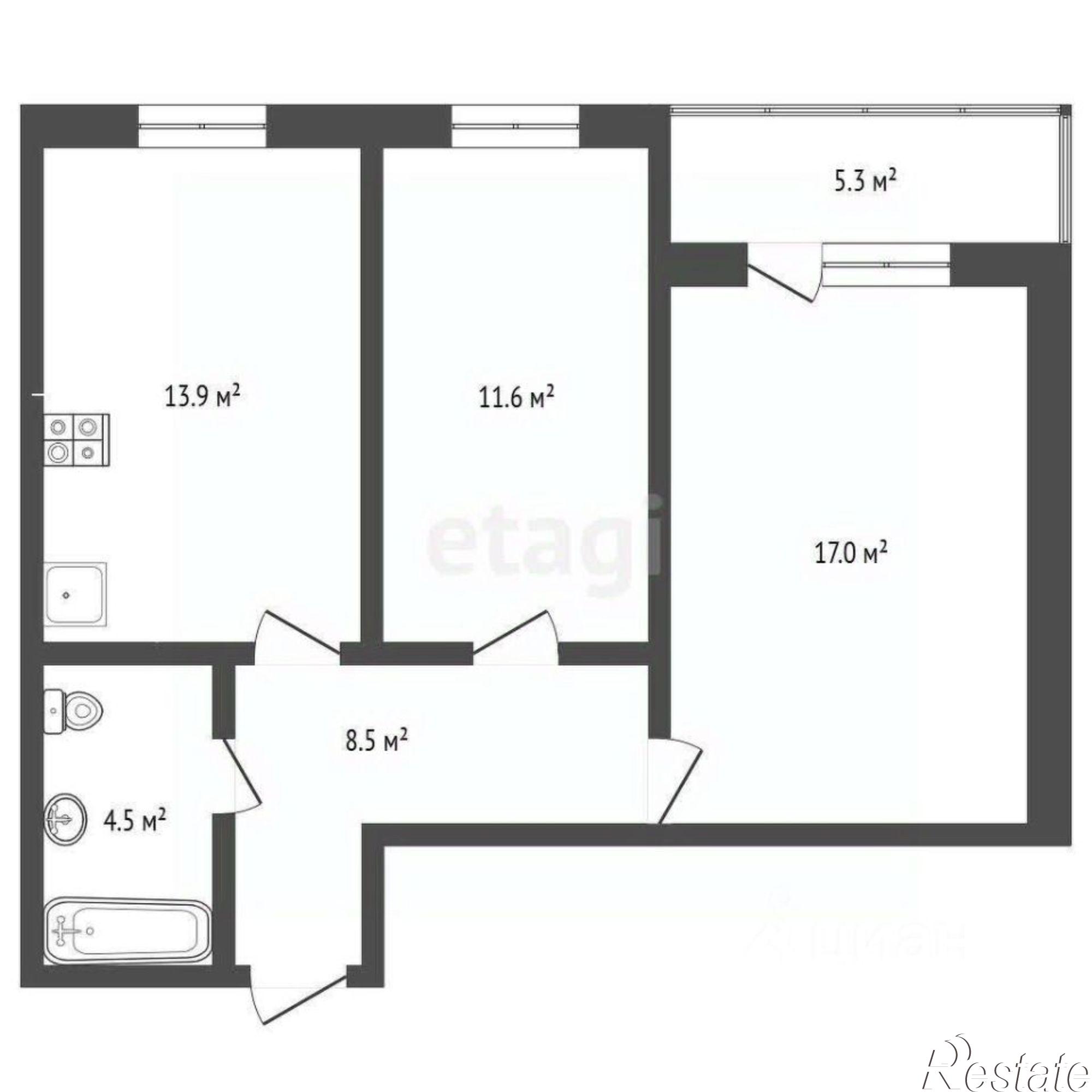 Купить квартиру за 6 450 000 рублей на улица Ткачёва, 3