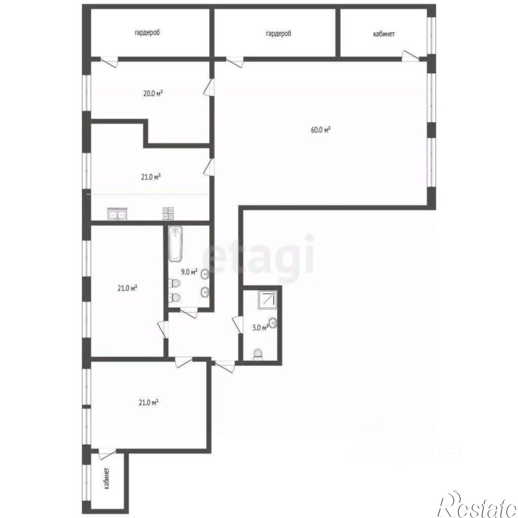 Купить квартиру за 52 000 000 рублей на Будённовский проспект, 2А