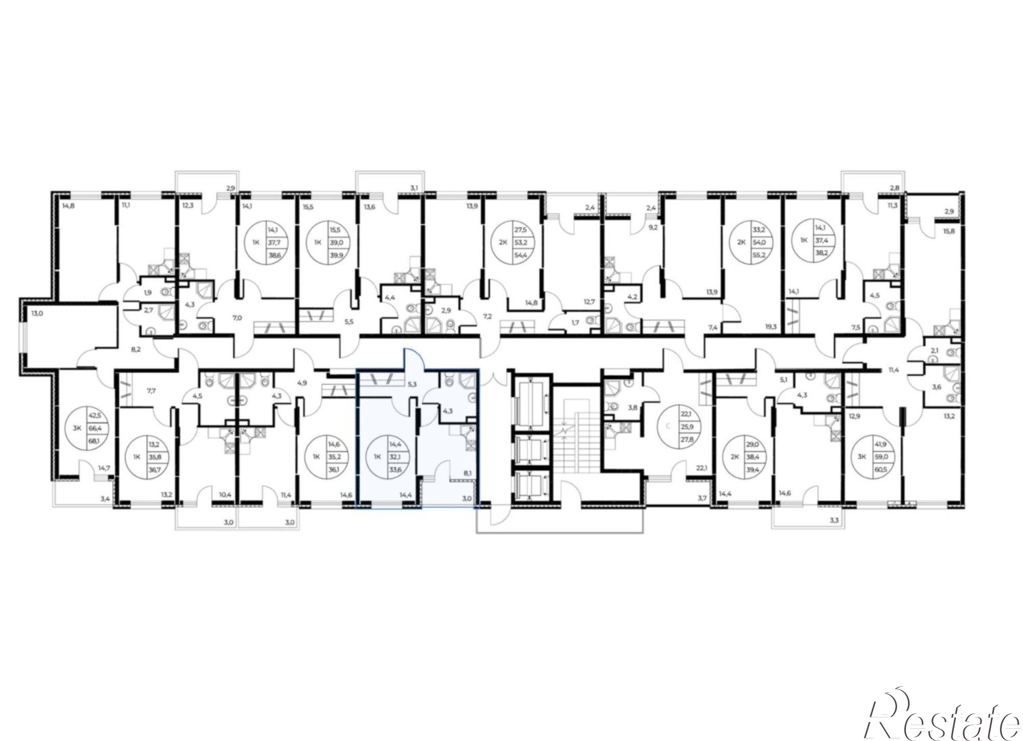 Купить квартиру за 8 140 500 рублей на Театральный проспект, 62Б
