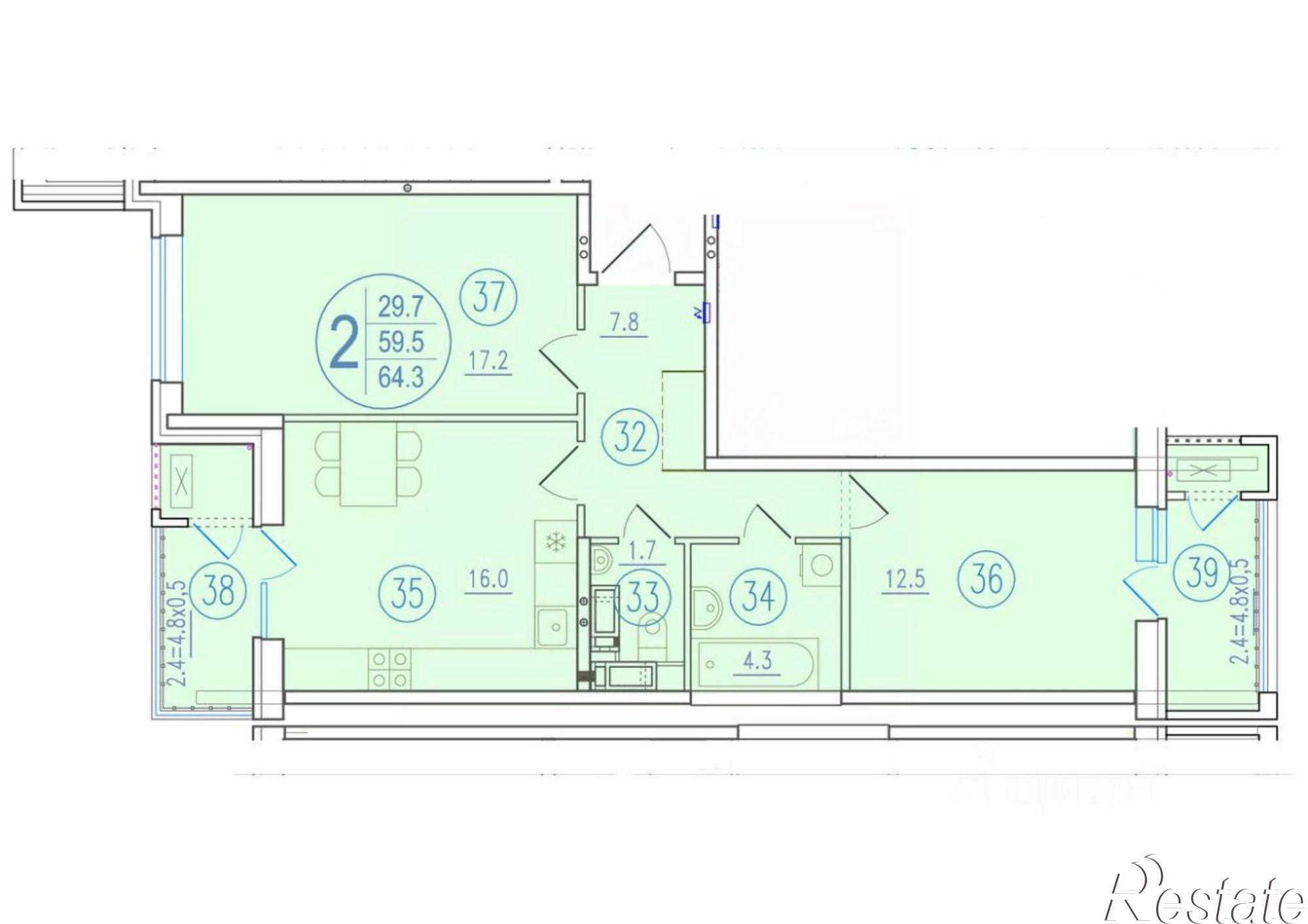 Купить квартиру за 11 831 200 рублей на ул Благодатная, 163