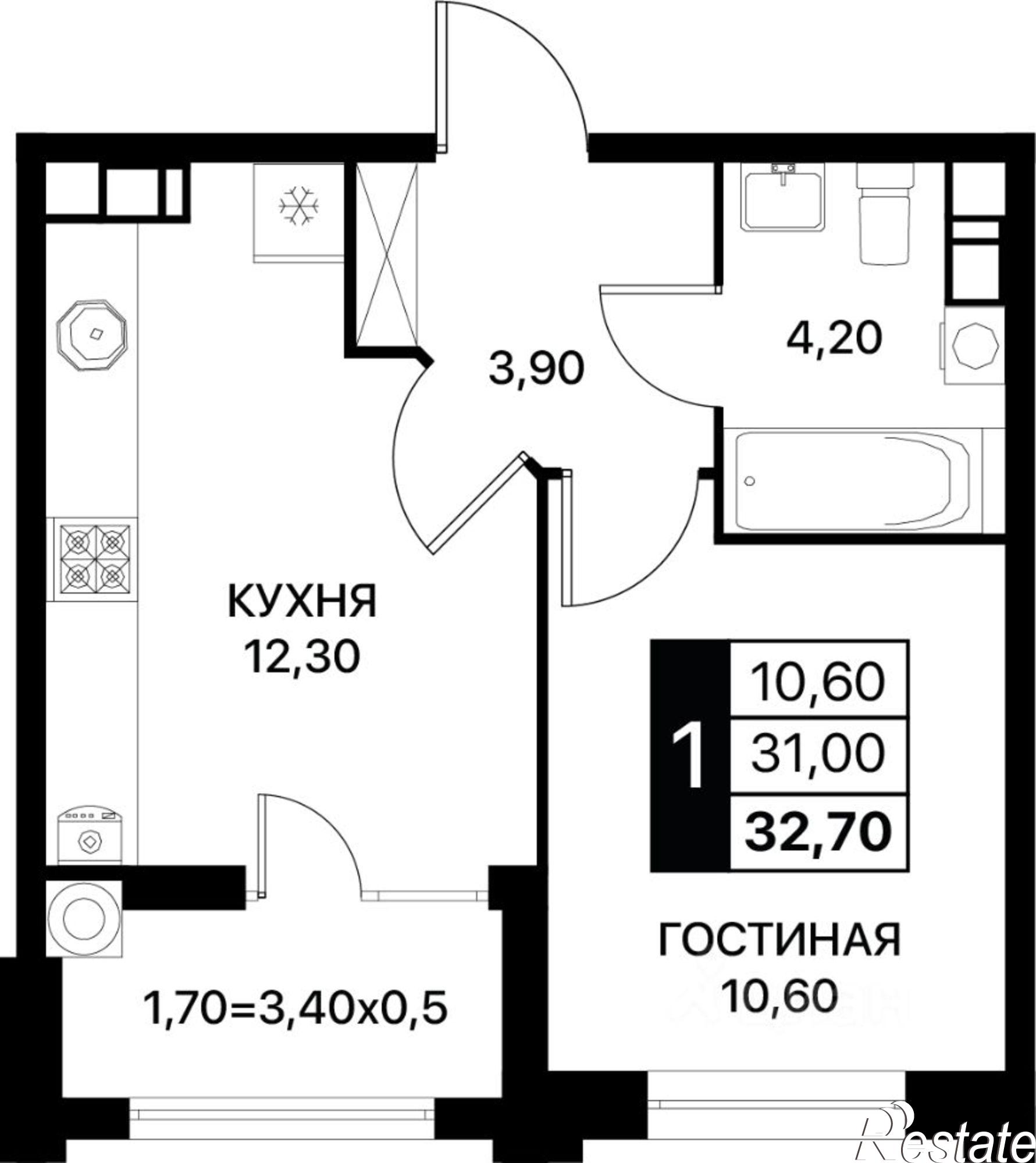 Купить квартиру за 4 909 900 рублей на проспект Шолохова