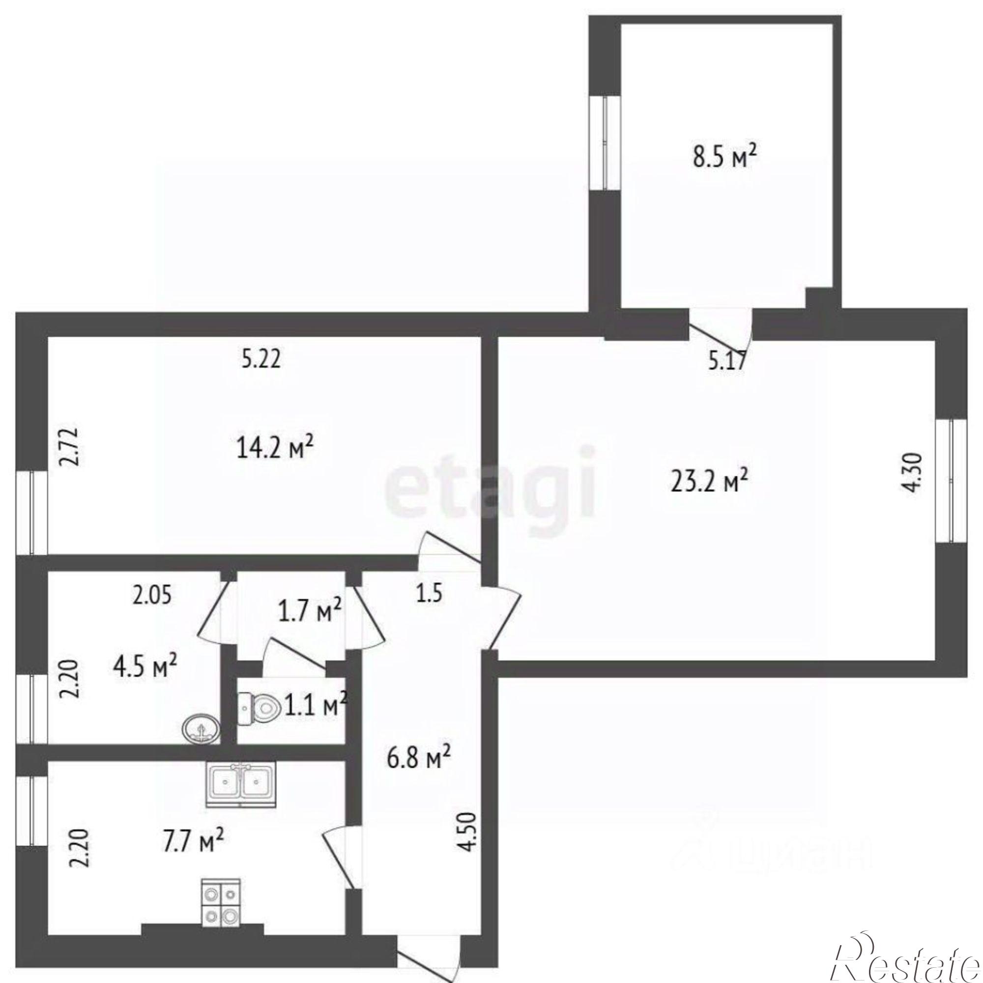 Купить квартиру за 5 550 000 рублей на ул 20-я линия, 76/88