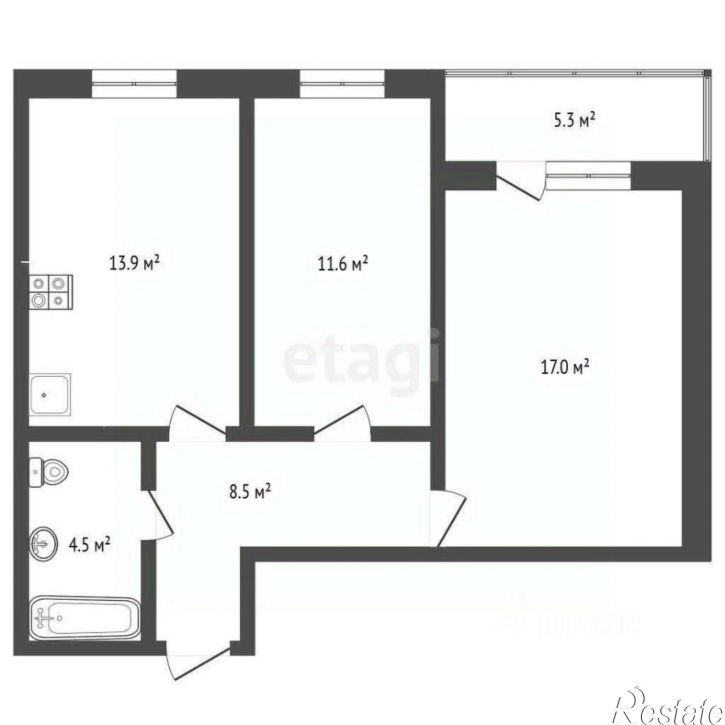 2-комн квартира улица Ткачёва, 3,  д. 3