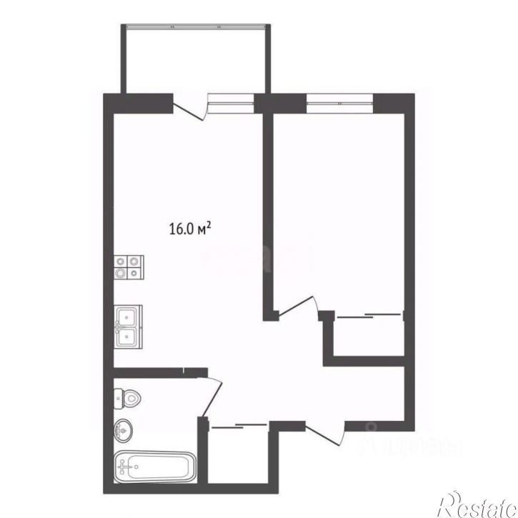 2-комн квартира