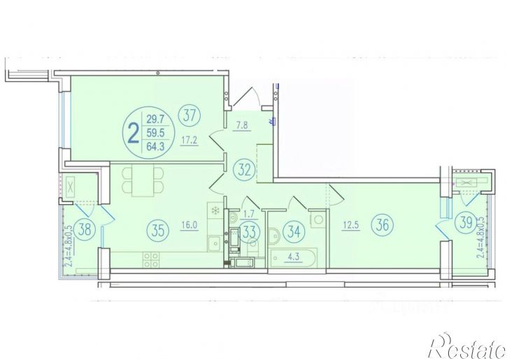 2-комн квартира в новом доме ул Благодатная, 163,  д. 163