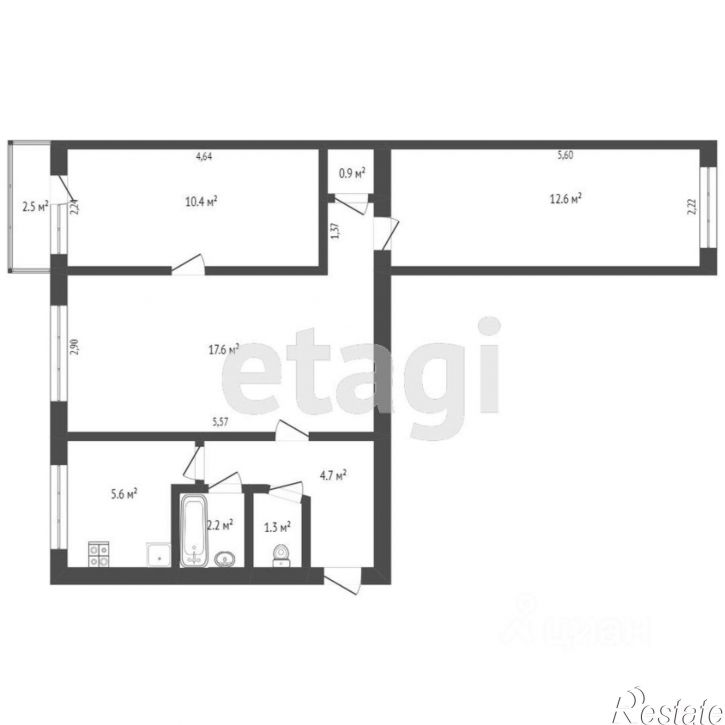 3-комн квартира проспект Стачки, 193,  д. 193