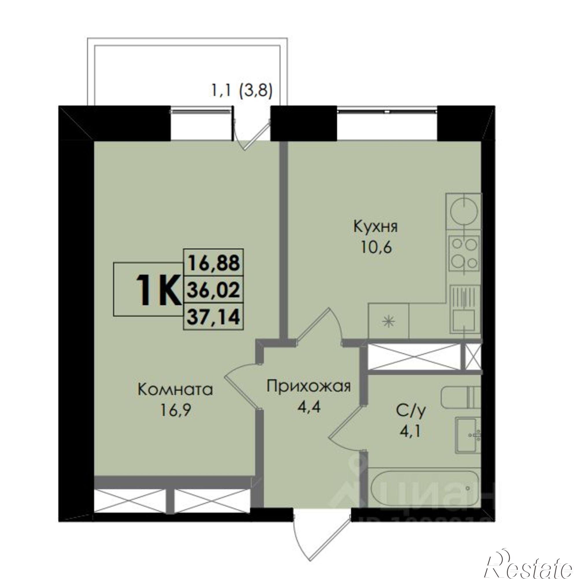 Купить квартиру за 8 220 950 рублей на 2-я Пологая улица, 17