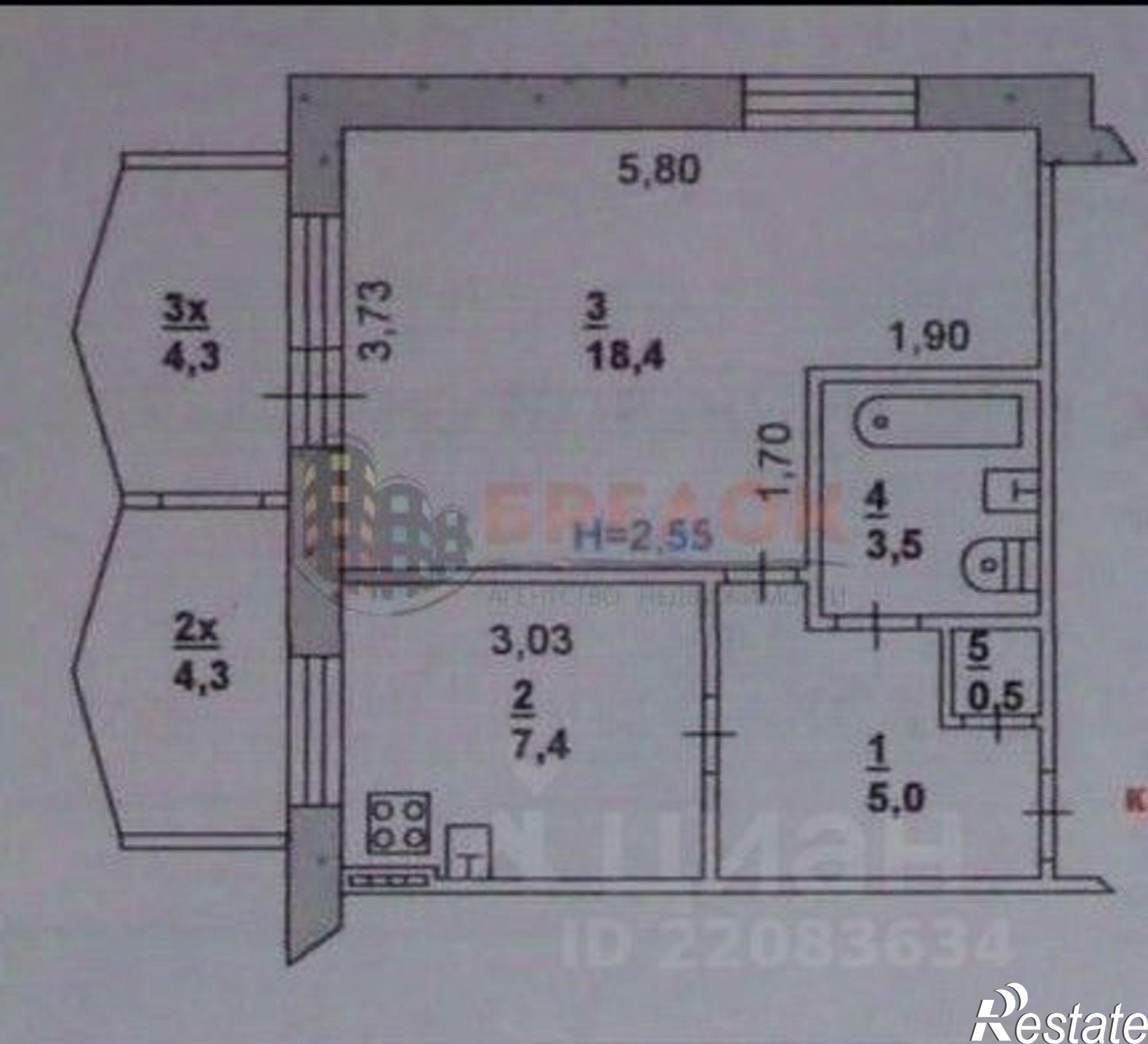 Купить квартиру за 4 700 000 рублей на ул Шеболдаева, 4/1