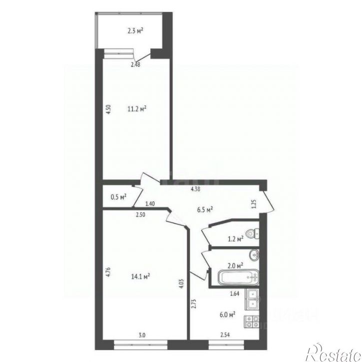 2-комн квартира Коммунистический пр-кт, 35/3,  д. 35/3