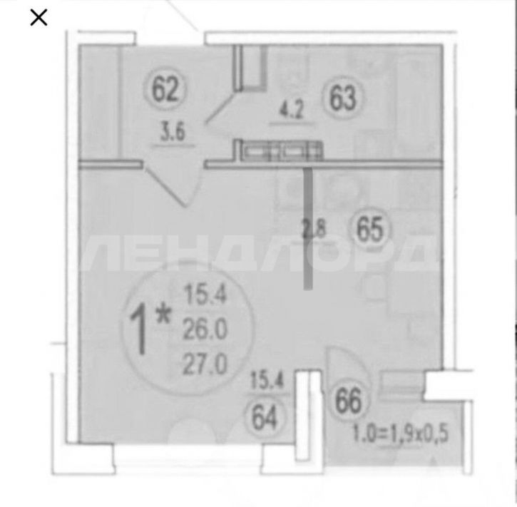 1-комн квартира переулок Чаленко, 9с2