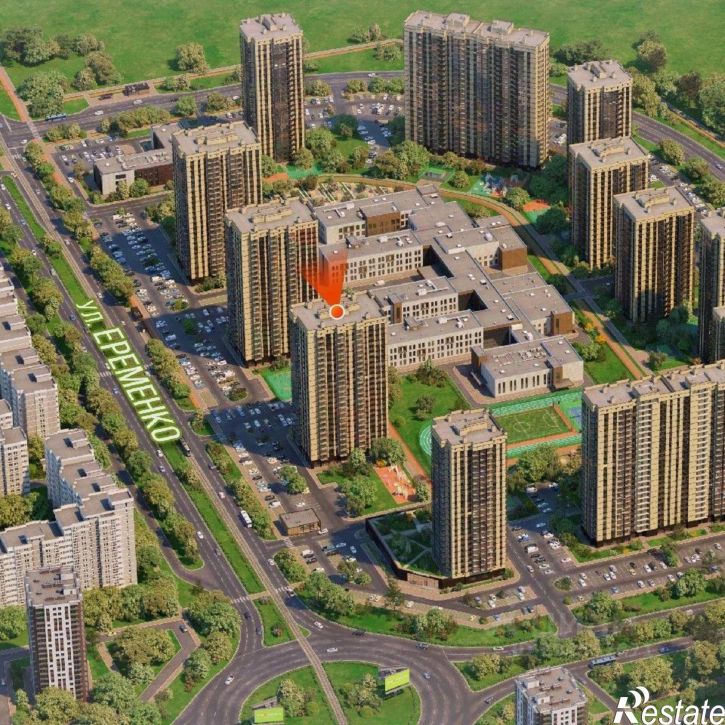 1-комн квартира в новом доме улица Ерёменко, 111,  д. 111