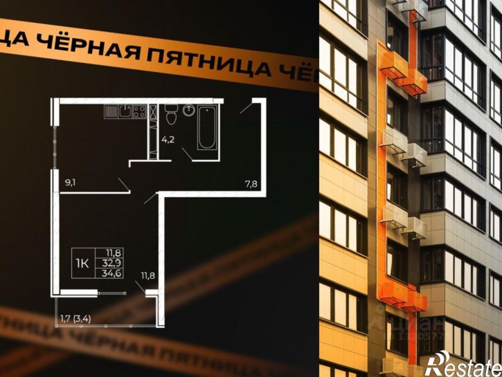 1-комн квартира в новом доме проспект Маршала Жукова