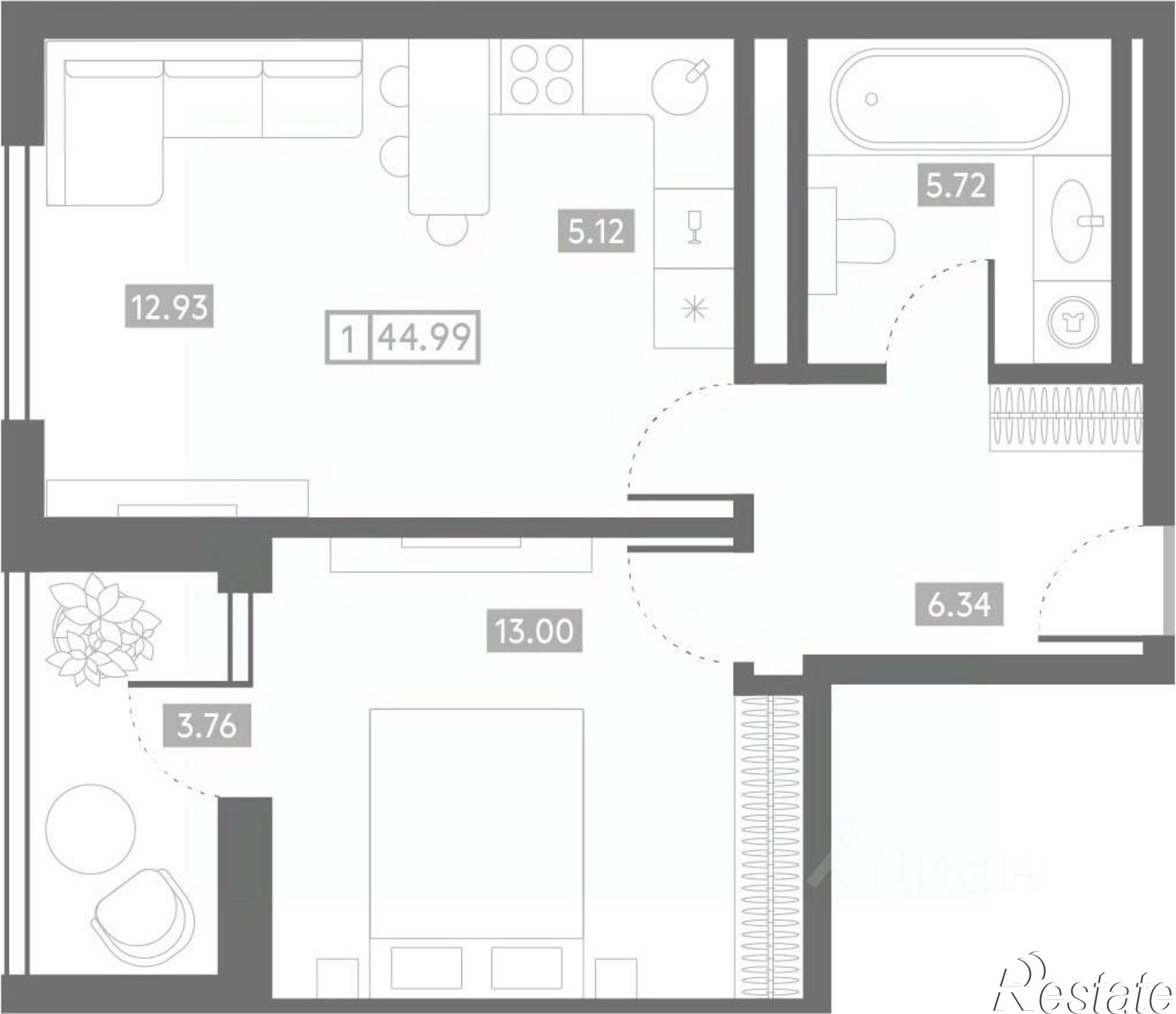 Купить квартиру за 8 994 000 рублей на Грибоедовский переулок, 2