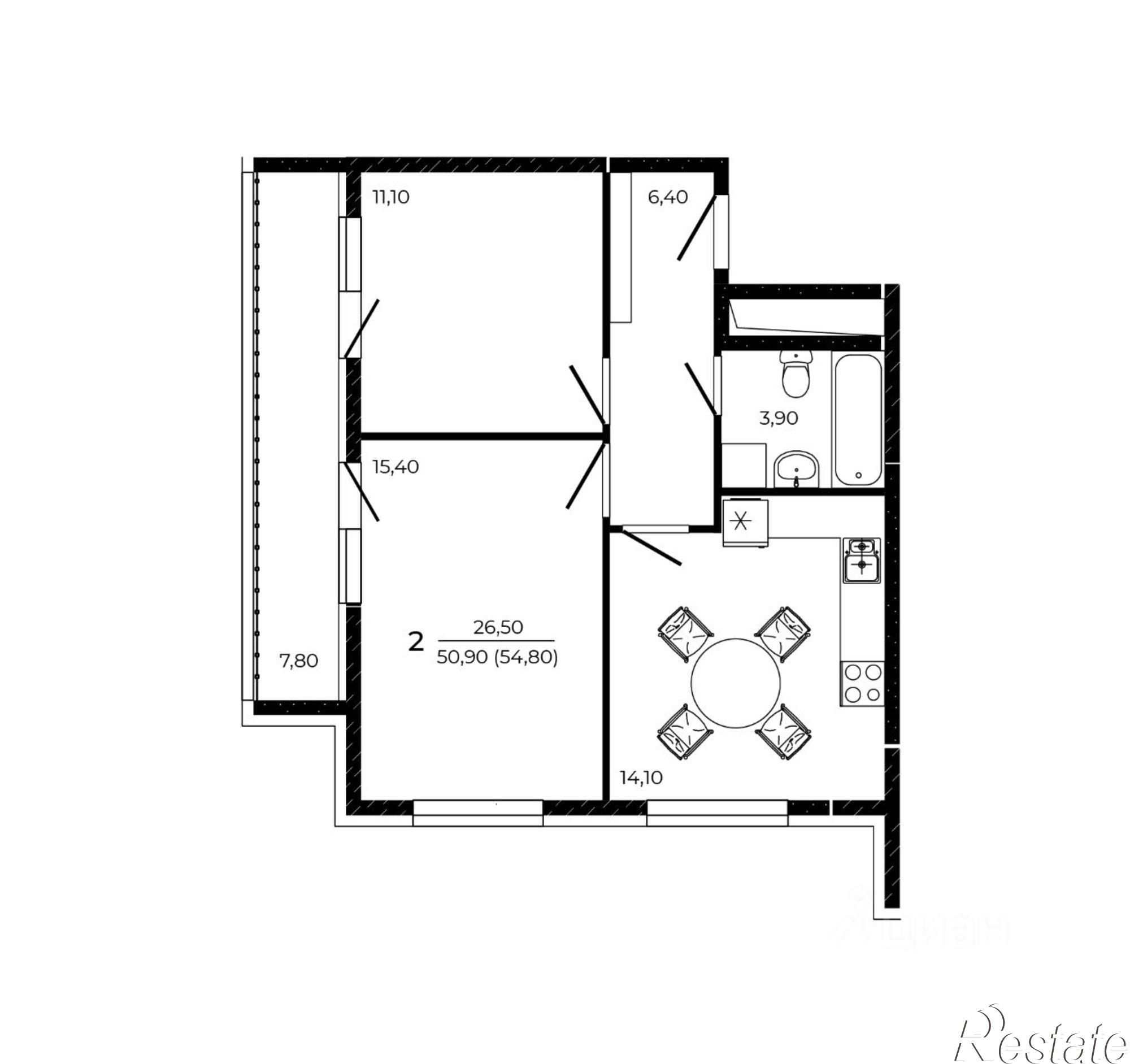 Купить квартиру за 7 069 200 рублей на ул Назарько, 4