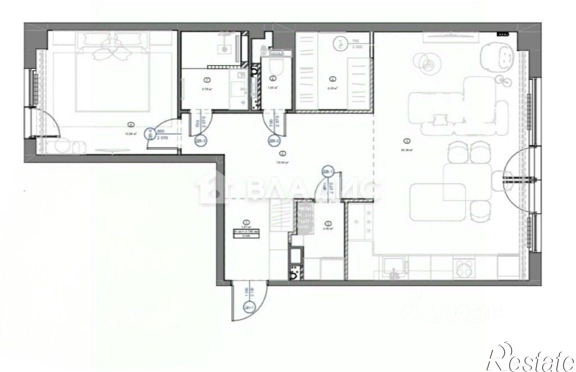 Купить квартиру за 6 700 000 рублей на Очаковская улица, 39-51