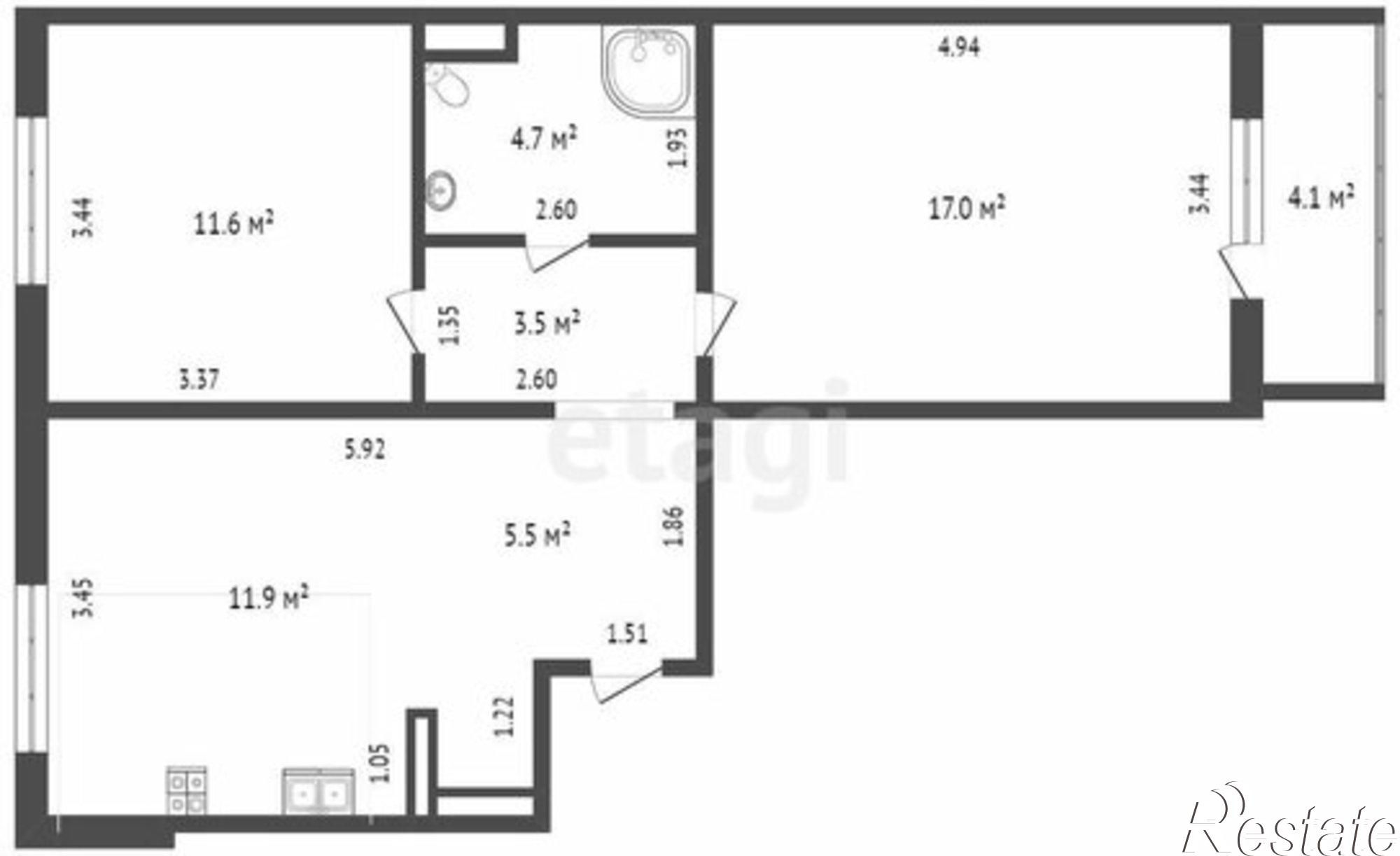 Купить квартиру за 7 000 000 рублей на Днепровский переулок, 124Ж