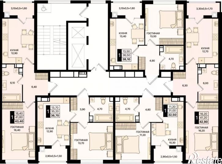 1-комн квартира в новом доме проспект Шолохова