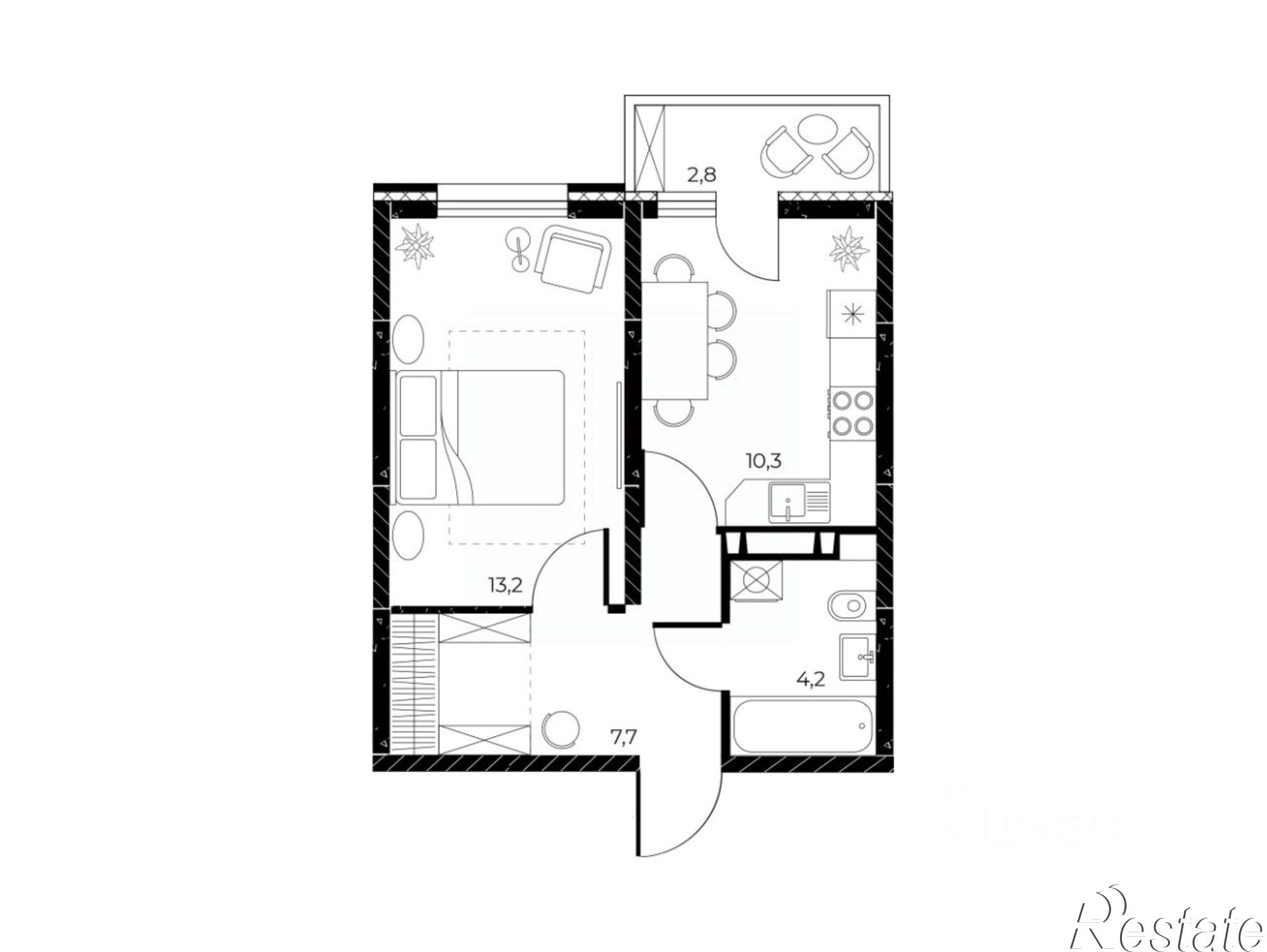 Купить квартиру за 6 165 370 рублей на Театральный пр-кт, 62