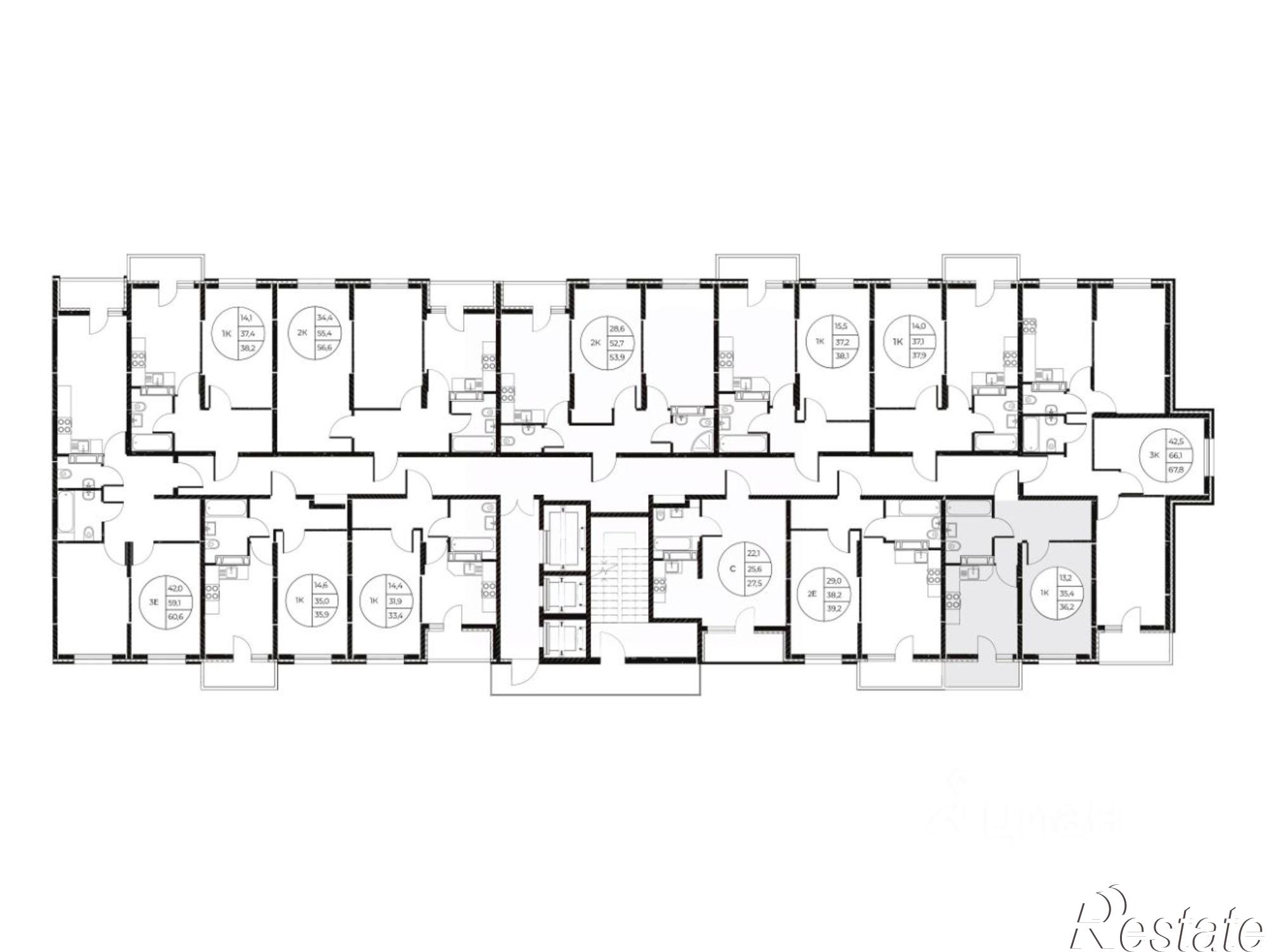 Купить квартиру за 6 165 370 рублей на Театральный пр-кт, 62